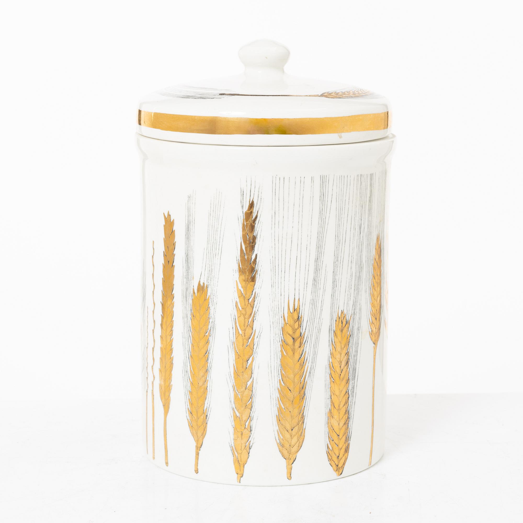 Piero Fornasetti, A lidded jar, Fornasetti, Milan, Italy.