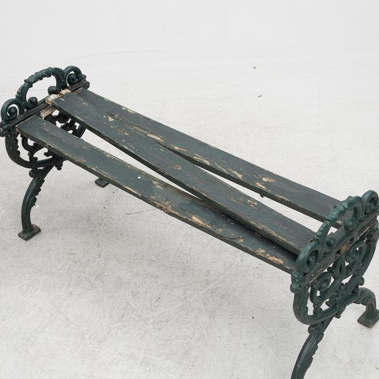 Garden benches, a pair, second half of the 20th Century.