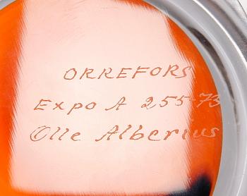 VAS, glas, Orrefors, Olle Alberius, sign.