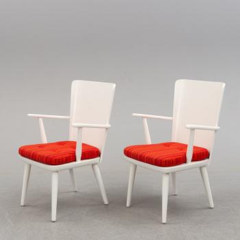 A second half of the 20th century sofa, pair of armchairs and coffee table by Göran Malmvall.