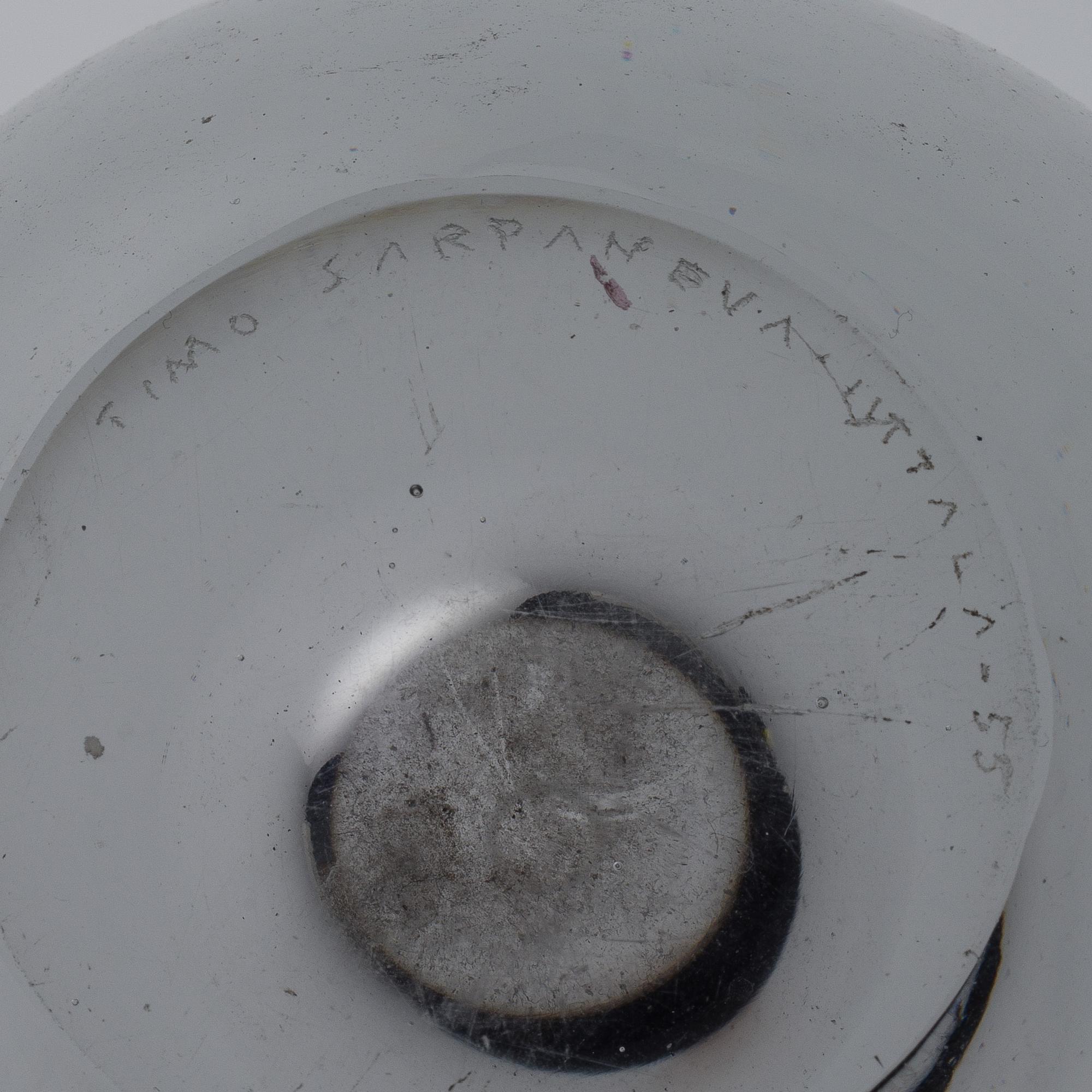 TIMO SARPANEVA, TAIDELASI / MALJAKKO, signeerattu Timo Sarpaneva iittala -55.