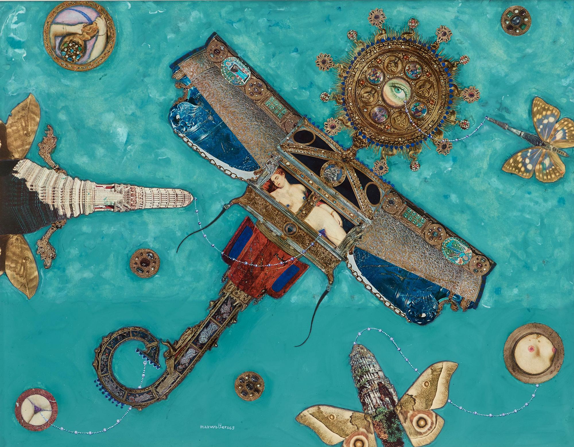 MAX WALTER SVANBERG, mixed media with collage, signed and dated -63.