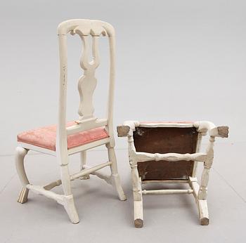 STOLAR, 1 par, barock, 1700-tal.