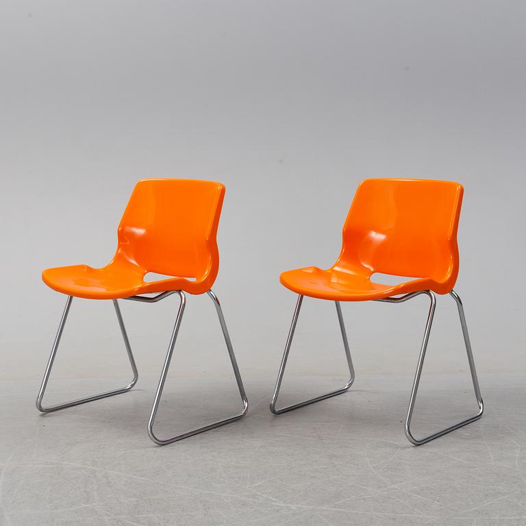 SVANTE SCHÖBLOM, stolar, 6 st, "Clipper", Overman, 1970-tal.