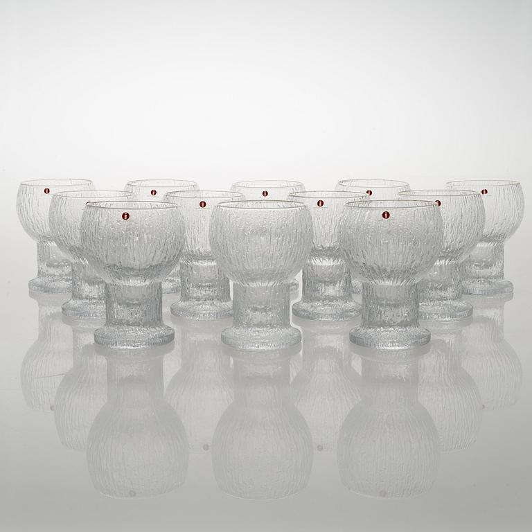 TIMO SARPANEVA, set of 12 'Punkku' drinking glasses from Kekkerit (Party) series for Iittala.