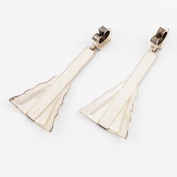 Lapponia, earrings, silver and wood. 1986.