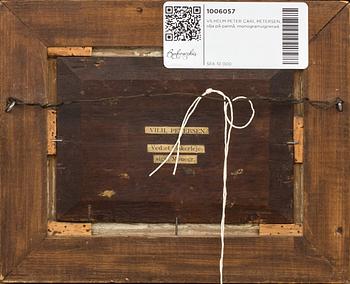 VILHELM PETERSEN, oil on panel. monogram signed.