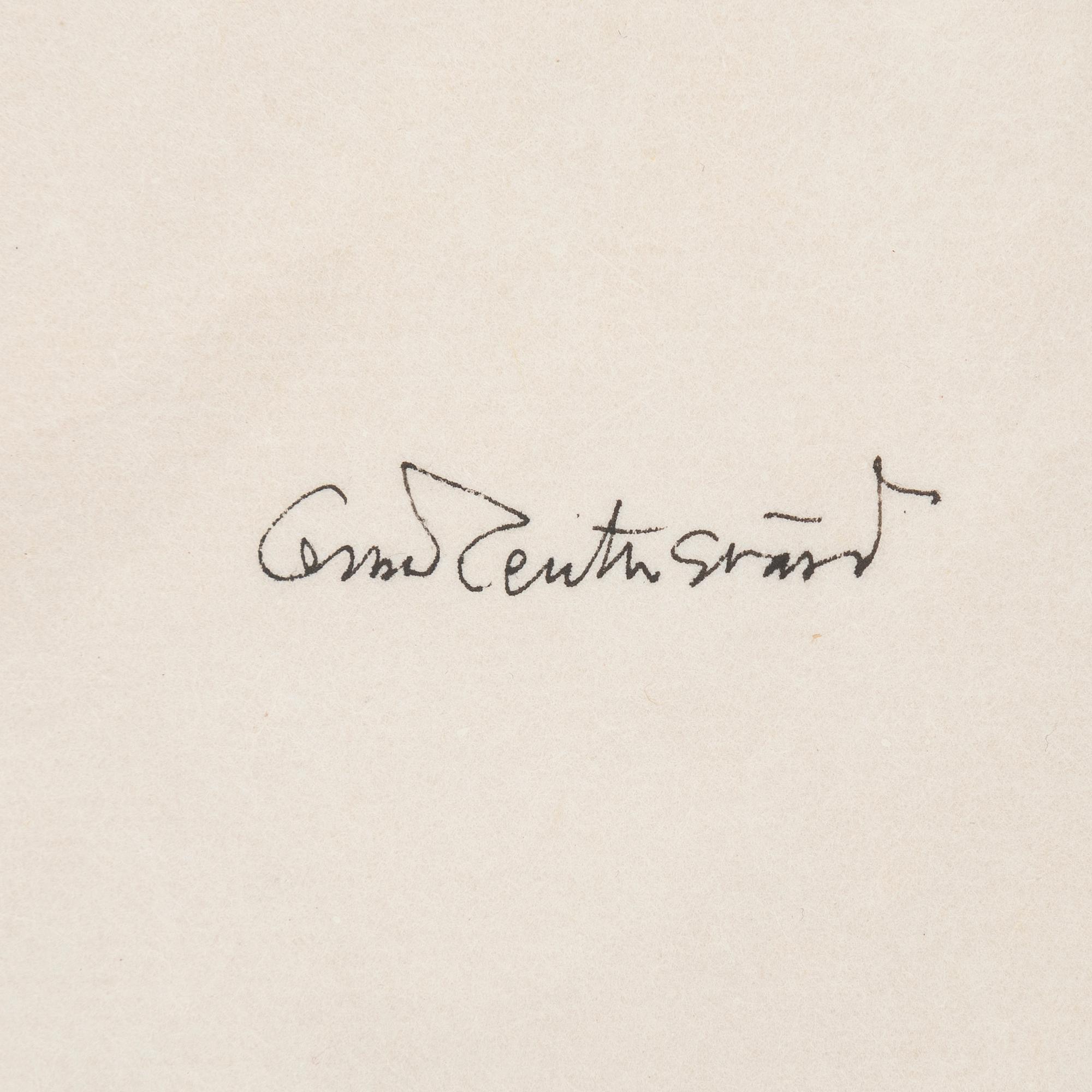 Oscar Reutersvärd, tusch på papper, 2st, signerade.