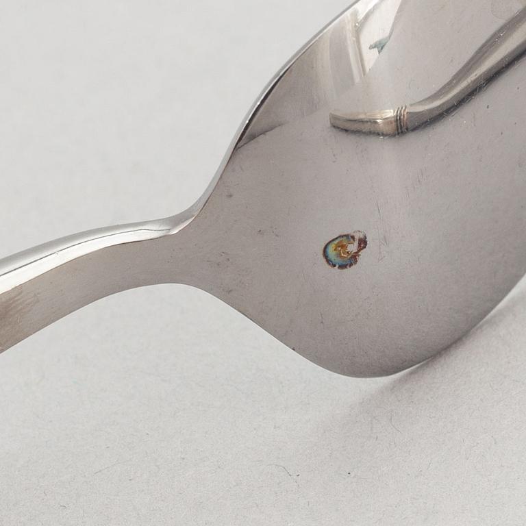 A twelve piece silver dessert cutlery set, Mema, Linköping, Sweden, 1970.