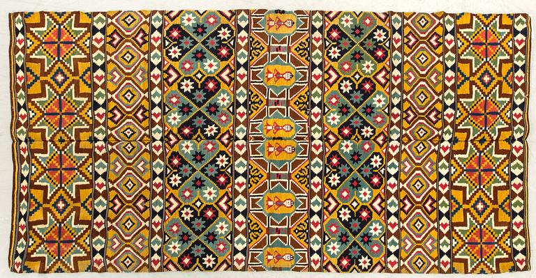 A Swedish flatweave quilt Scania around 1900 ca 218 x 109 cm.