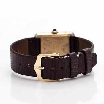 Cartier, must de Cartier, Tank, "Lemon Dial", rannekello, 20,5 x 20 (28) mm.