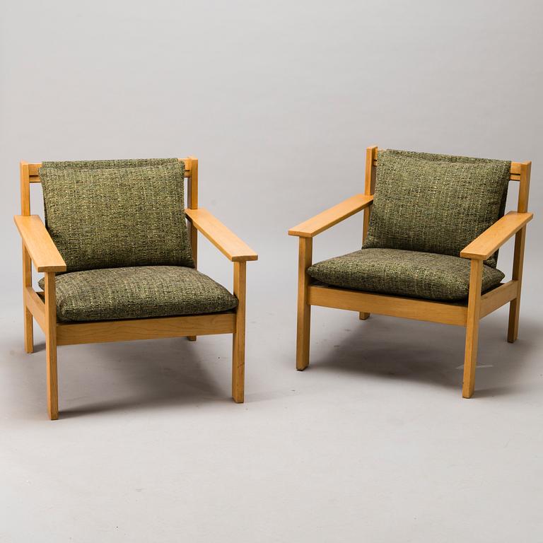 CARL GUSTAF HIORT AF ORNÄS,  a pair of 1960s, 'Tapio' armchairs for Puunveisto Oy - Wood work Ltd.