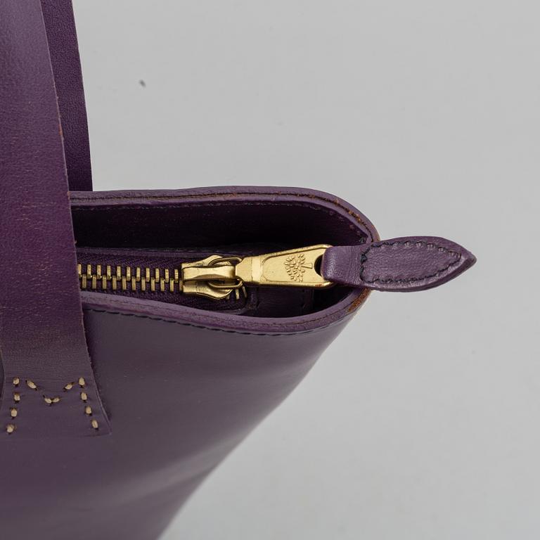 Mulberry, a purple leather handbag.