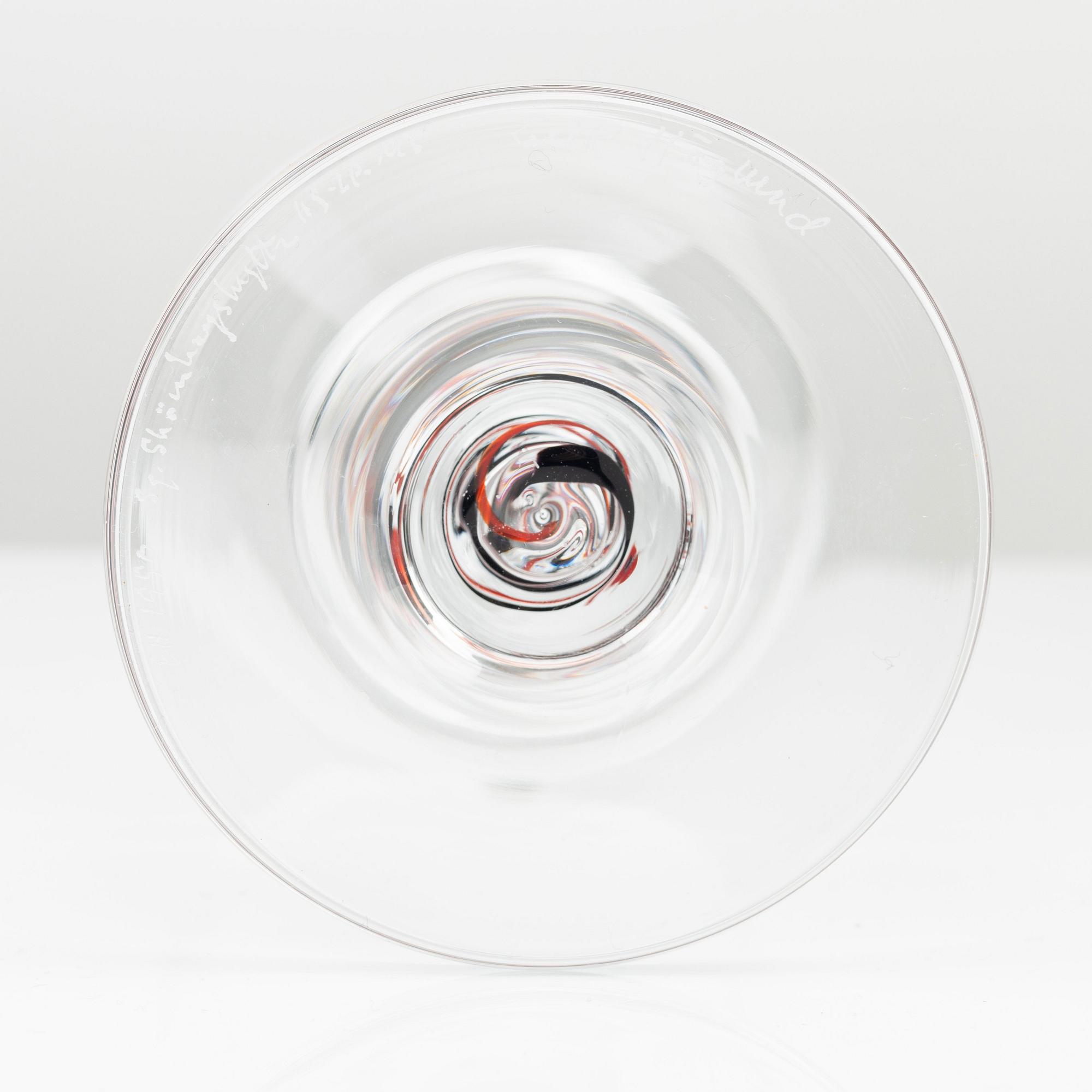 Erik Höglund, a 72 pieces glass service, Studioglas Strömbergshyttan, Sweden 1990.