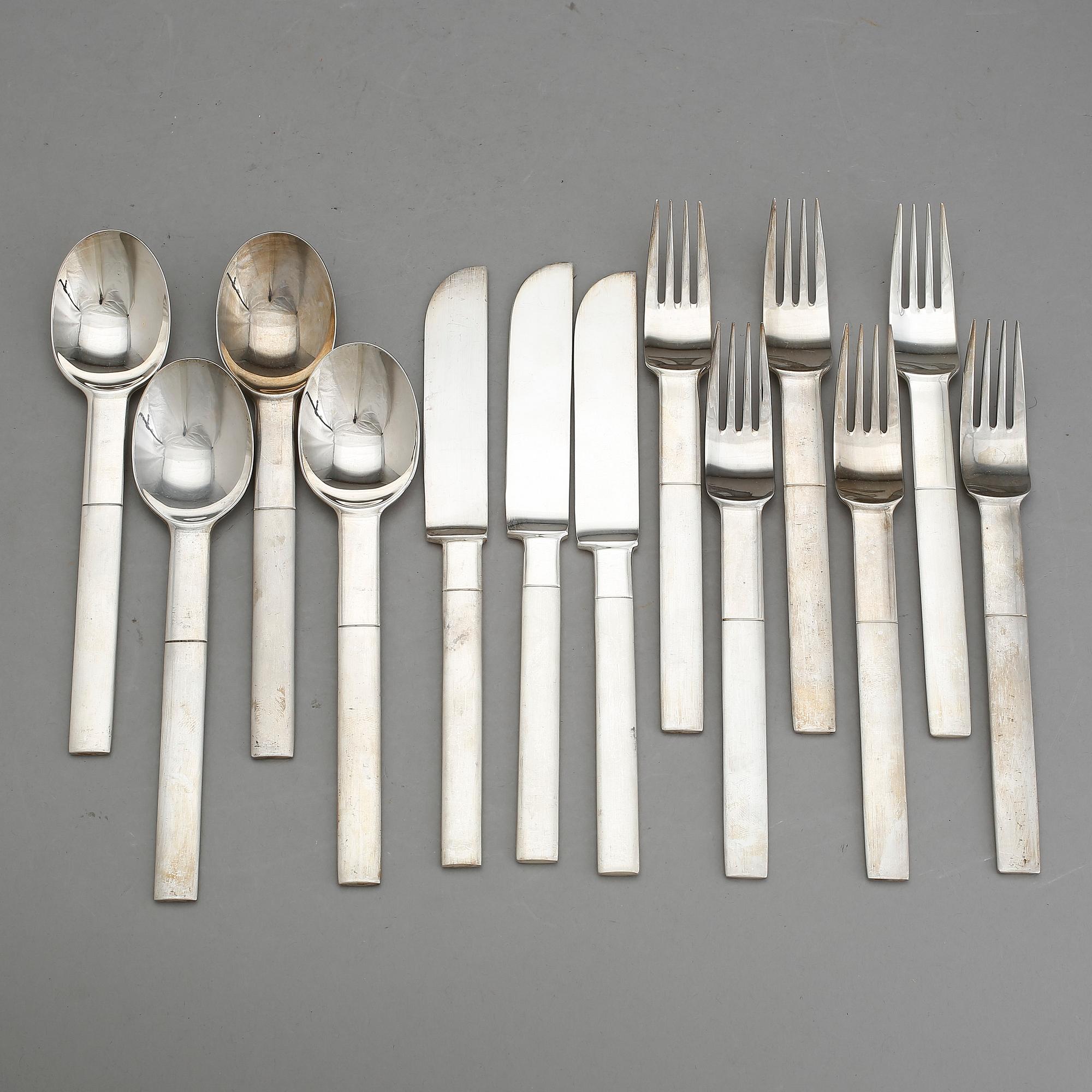 BESTICK, 13 delar, rostfritt stål, "Nobel", Gunnar Cyrén, Yamazaki, Gense.