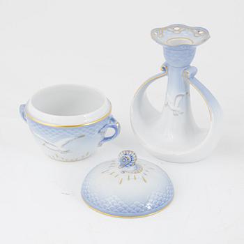 A 67-piece porcelain dinner, tea and coffee service, "Måsen", Bing & Grøndahl, Denmark.