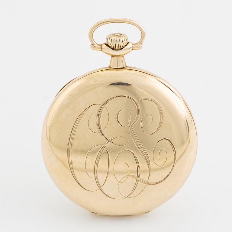 Waltham, pocket watch, 14k gold, 46 mm.