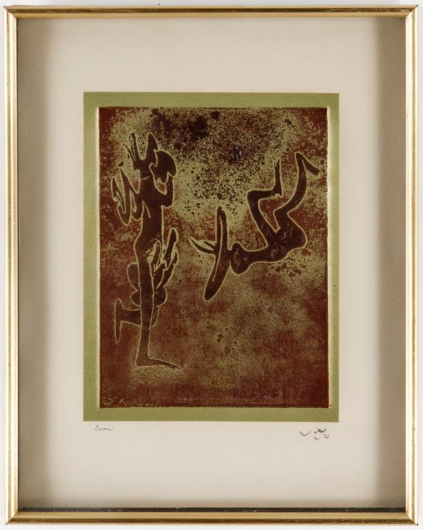 ROBERTO MATTA, färgetsningar, 2 st, signerade och numrerade 105/350.