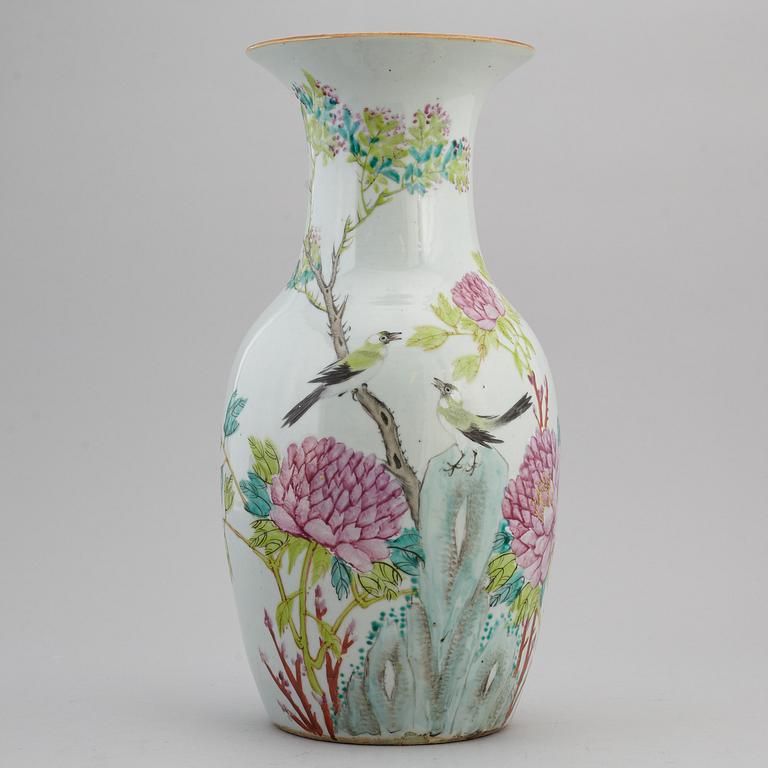 A Chinese famille rose vase, 20th century.
