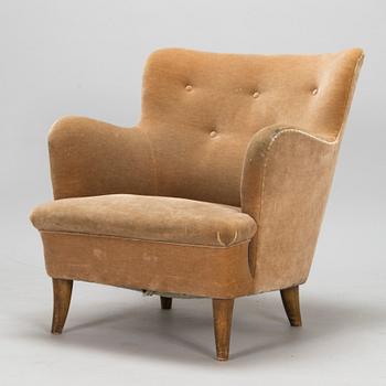 Fåtölj, 1900-talets mitt, sannolikt Boman, Åbo.