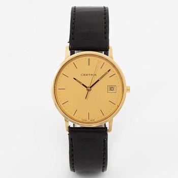 Certina, wristwatch, 18K gold, 33.5 mm.