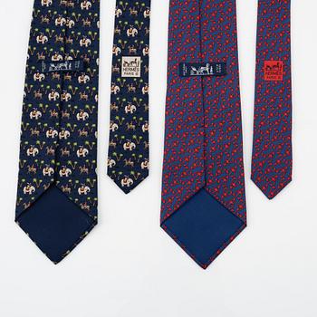 Hermès, slipsar, 2 st.
