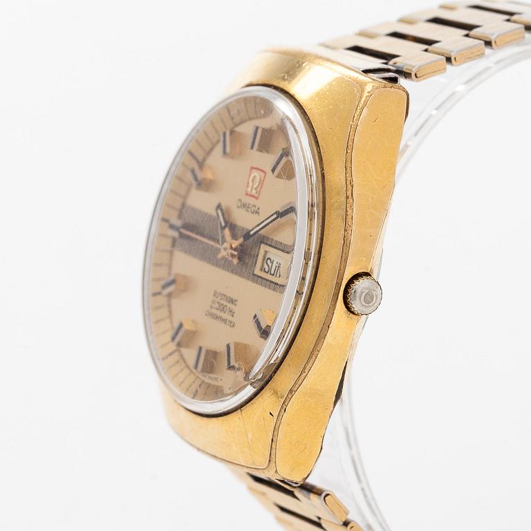 Omega, Electronic (f300Hz), Chronometer, rannekello, 40 mm.
