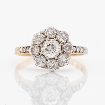 Brilliant cut diamond ring.