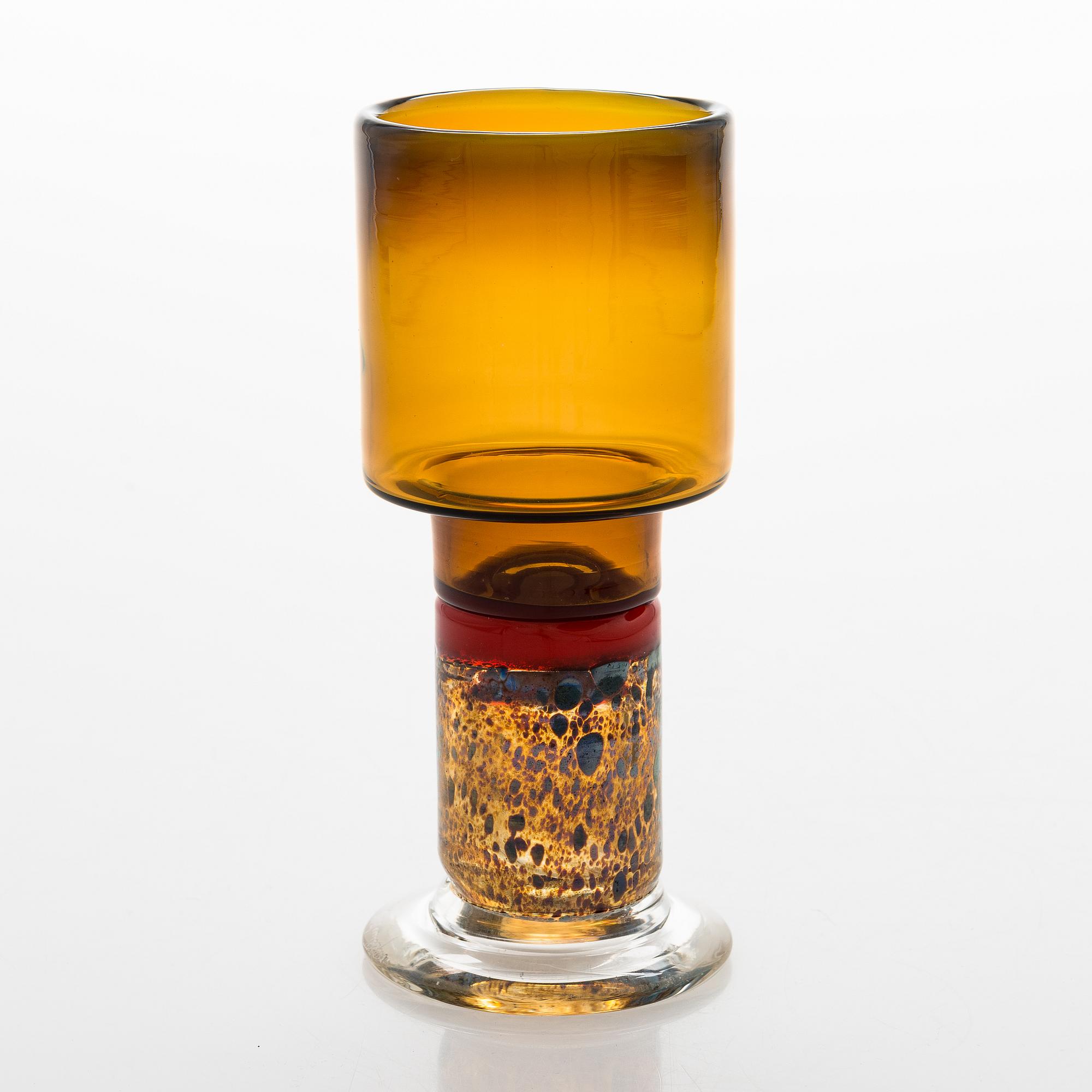 Kaj Franck, Glass goblet, signed Kaj Franck Nuutajärvi Notsjö.