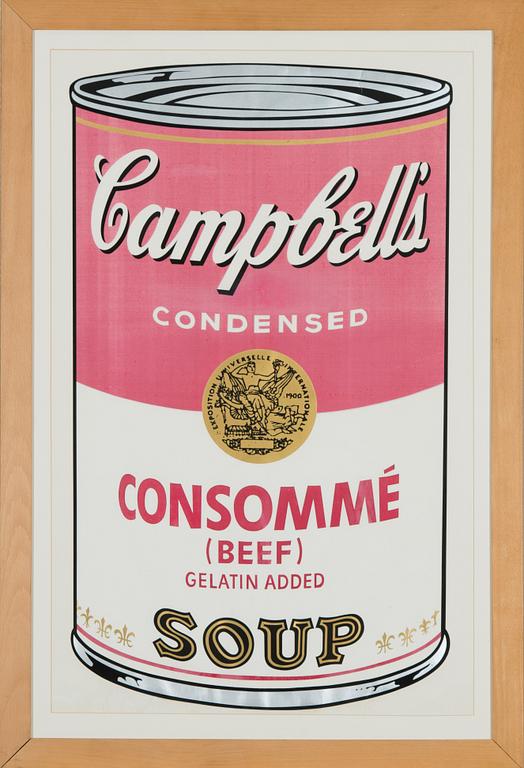 ANDY WARHOL, "CAMPBELL'S SOUP I CONSOMMÉ BEEF".