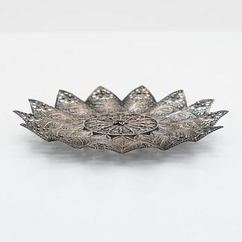 A filigree silver table decoration, Spain 1960s.