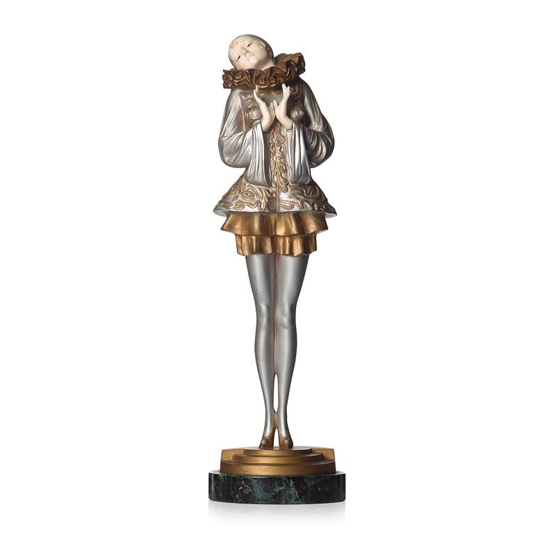 Paul Philippe, figurin, "Pierette", Art Deco, ca 1925.