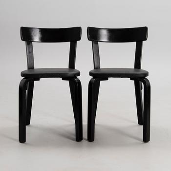 ALVAR AALTO, FOUR CHAIRS, model 69, Artek.