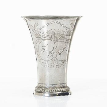 A Swedish silver beaker, mark of Arvid Vernström, Eksjö 1813.