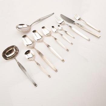 Henning Seidelin, cutlery set 78 pieces "Savoy" silver-plated for Frigast Denmark from the 1960s.