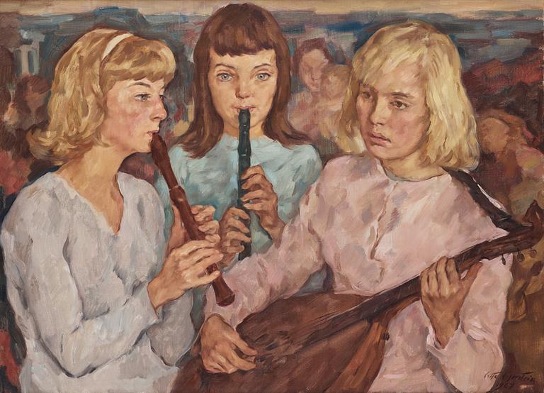 Lotte Laserstein, Girls making music.