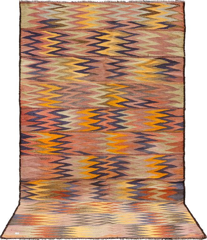 A Persian Nomad Kilim, c 252 x 147 cm.