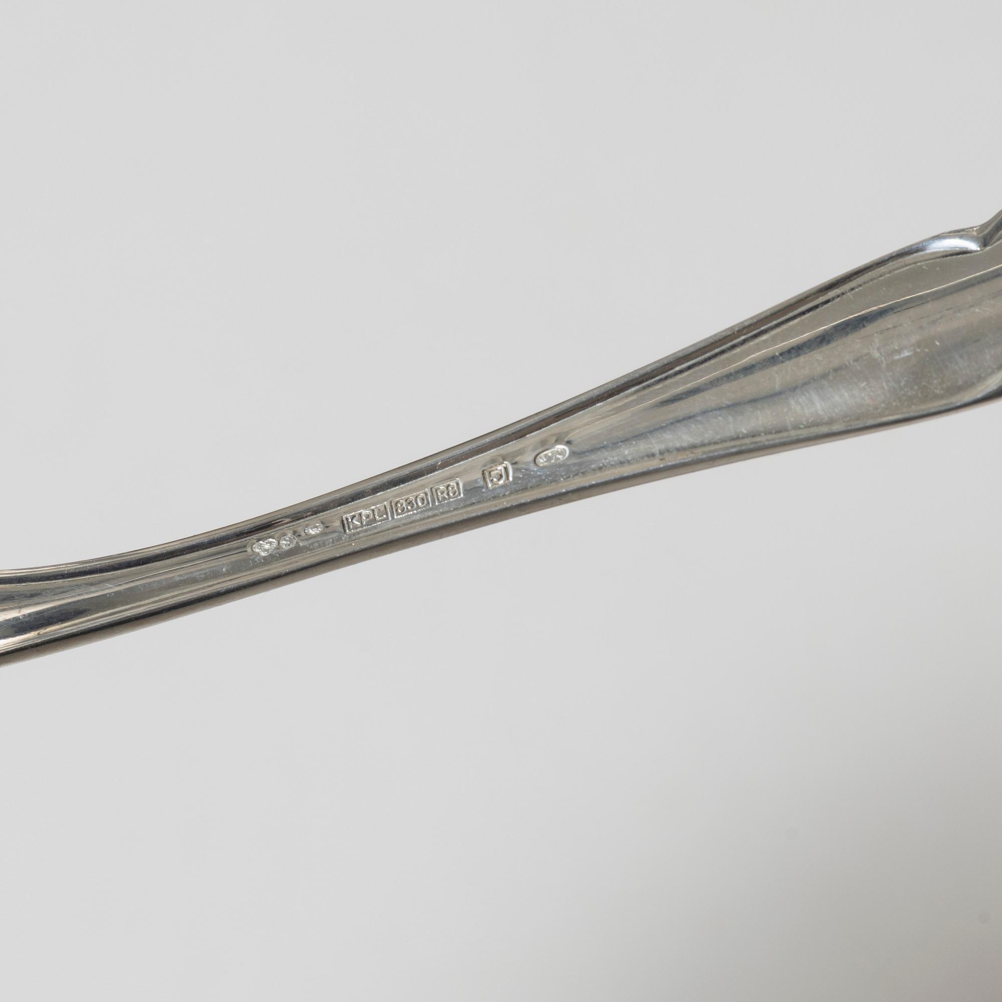 Bestickservis, 81 delar, silver 830, modell Chippendale, KPL, 1994.