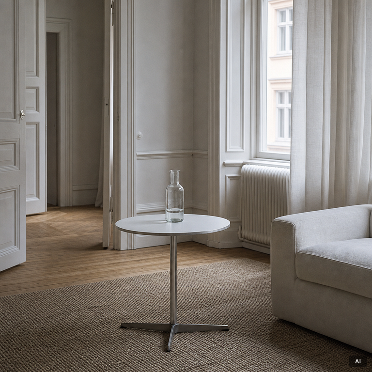 Arne Jacobsen, Table, "Circular", Fritz Hansen, Denmark.