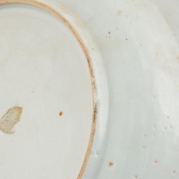 A pair of Chinese famille rose porcelain plates, Qing dynasty, Qianlong (1736-95).