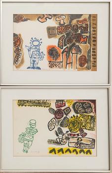 Beverloo Corneille, 3 works Untitled.
