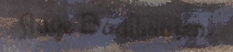 AAGE BACKHAUSEN, gouache på papper, signerad.