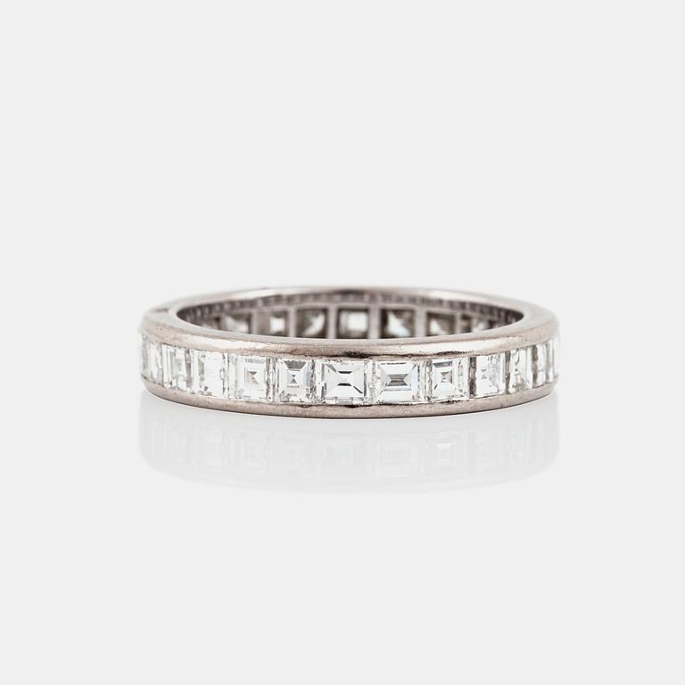 A square-cut "Eternity" diamond ring, circa 3.00 cts.