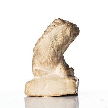 A stone figure of a mythical beast, probably Tang dynasty (618-907).