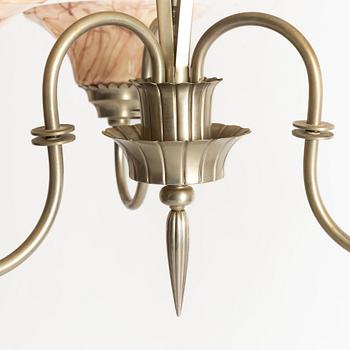 Harald Notini, a ceiling lamp model "6317", Swedish Grace, Arvid Böhlmarks Lampfabrik, Stockholm, 1920s.