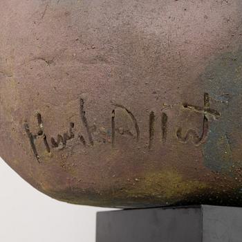 Henrik Allert, a stoneware sculpture of an animal's head, signed.