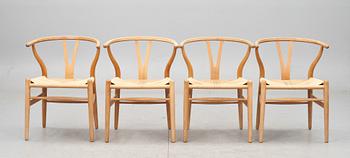 STOLAR, 4 st. Hans J Wegner "Y-stolen", för Carl Hansen, Danmark.