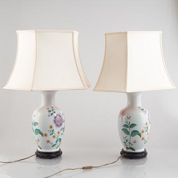 A pair of table lamps, end of the 20th century.