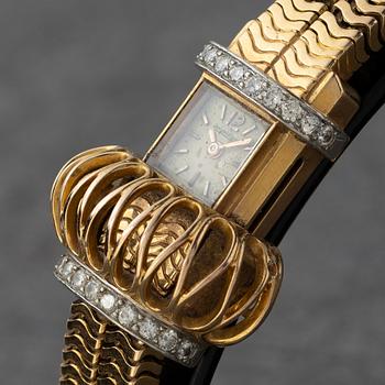 Jaeger-LeCoultre, "Sliding Bombé Wirework", ca 1950.