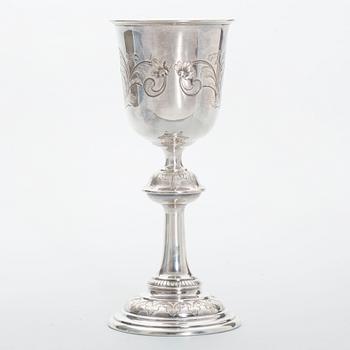 POKAL, Köpenhamn, kontrollör Simon Groth, 1891 (?), silver, vikt ca 240 g.